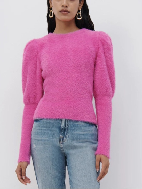 Jonathan Simkhai Sweaters - NWT $295 JONATHAN SIMKHAI Pink Brushed LEVY FUZZY KNIT PULLOVER Sweater Sz M
